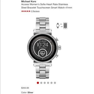 Silver Michael Kors smart watch